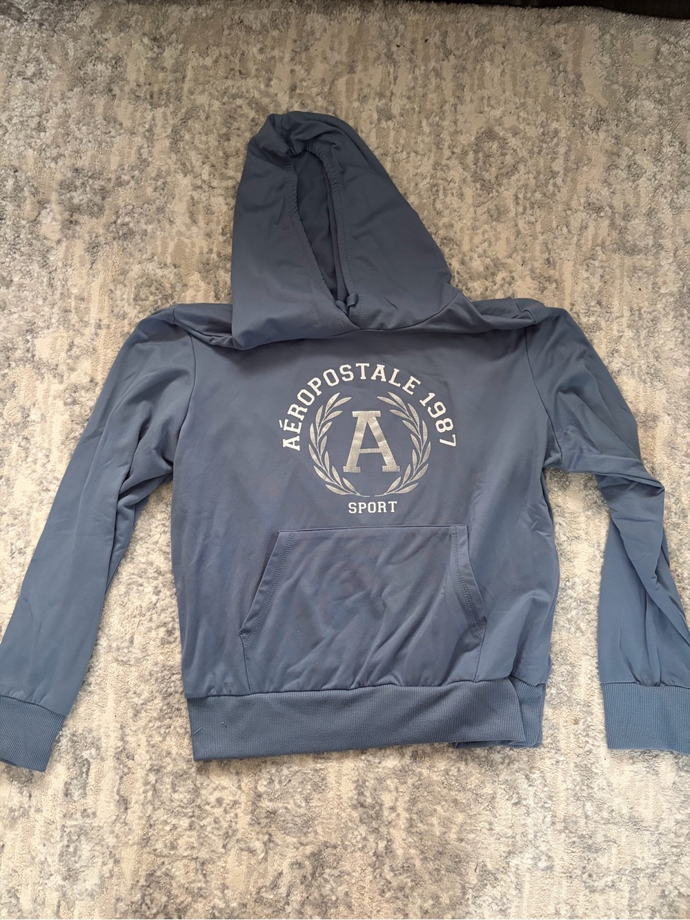 Aeropostale Blue Hooded Sweatshirt with Sport Crest